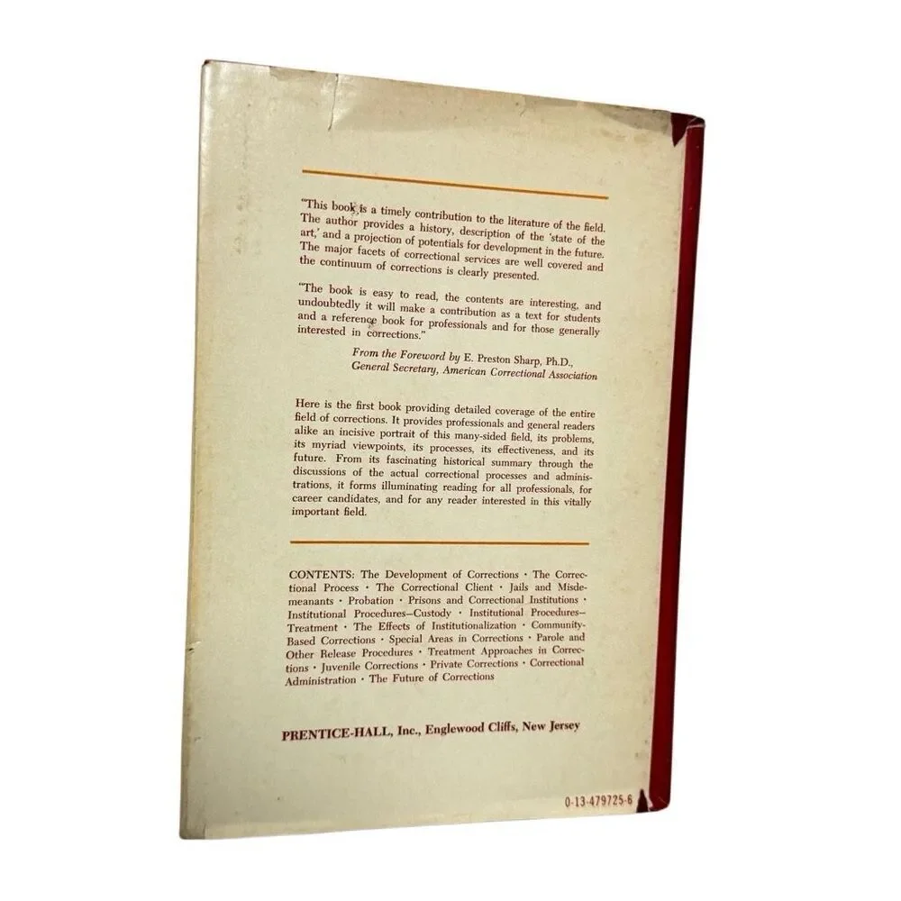 Introduction To Corrections - Vernon Fox (1972, Prentice-Hall, Hardback, DJ)